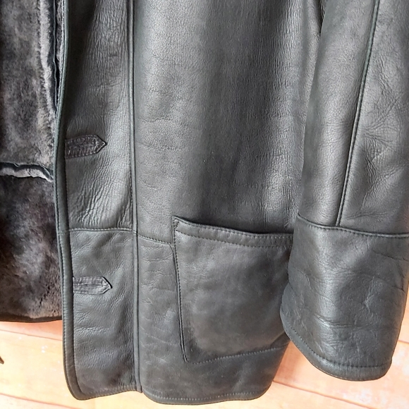 BOD & CHRISTENSEN Shearling 100% sheepskin super soft leather winter coat - Picture 4 of 9